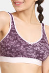 Rosaline Everyday Double Layered Non Wired 3/4th Coverage Bralette - Winter Bloom Pt — thumbnail 4